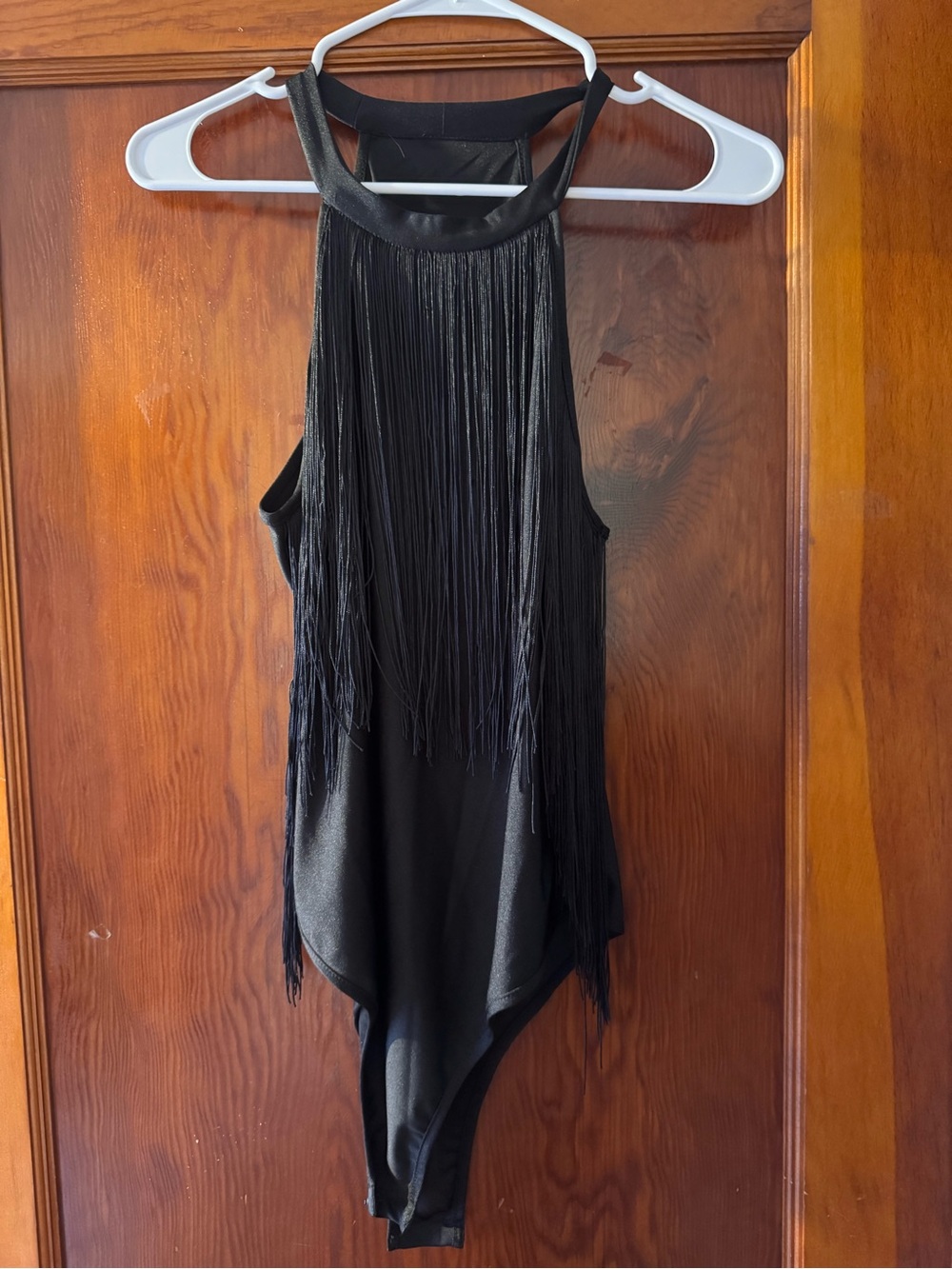 SHEIN Black Fringe Bodysuit